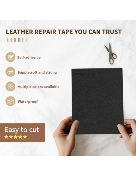 Cinta de Reparación de Cuero TIANLDD 40,6x203,2 cm Autoadhesiva