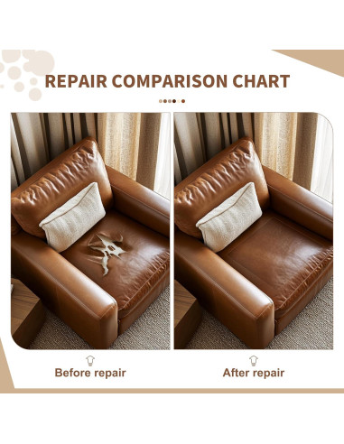 Cinta de Reparación de Cuero TIANLDD 40,6x203,2 cm Autoadhesiva
