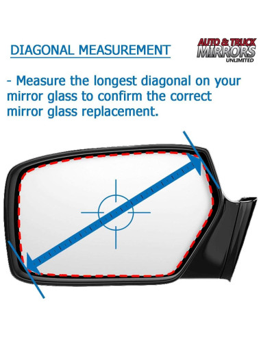 Cristal de Espejo Lado Pasajero Chrysler Pacifica 2017-2022