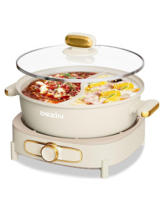 Olla Caliente Eléctrica DEZIN 5L Doble Sabor Antiadherente