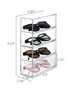 Organizador de Gafas de Sol RAMFIYN Acrílico Transparente 4 Cajones 2