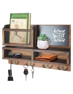 Soporte de Llaves y Organizador de Correo WEWEOW 4 Ganchos