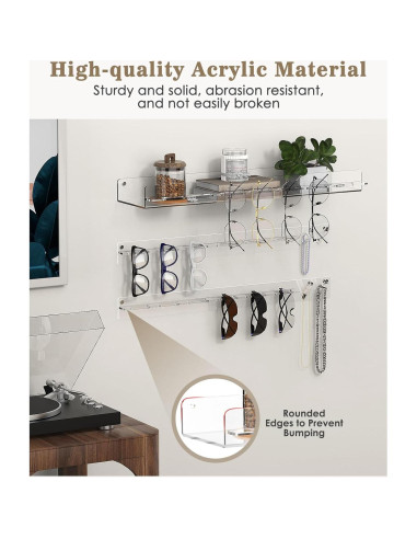 Organizador de Gafas de Sol MoKo 3 Pack Acrílico Montado