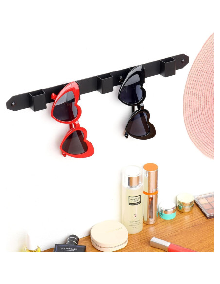 Organizador de Gafas Zzbakress Negro 2 Pcs Montado en Pared
