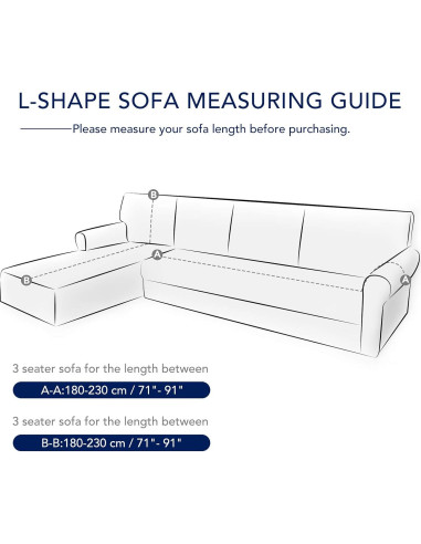 Cubiertas de Sofá Seccional PureFit Gris Oscuro 2 Pcs