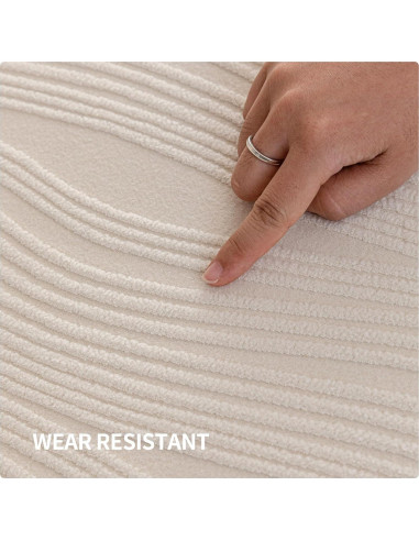 Funda de sofá elástica QIANMEW 1PC Marfil para L y modular