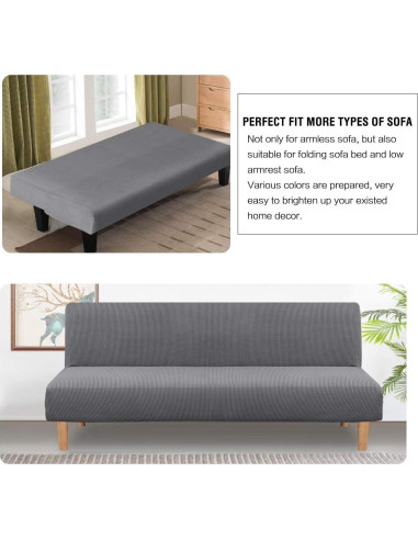 Funda de Futón Estirable H.VERSAILTEX Gris Jacquard 1 Pieza