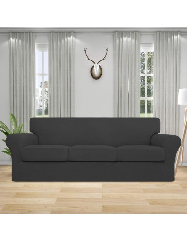 Funda de Sofá Easy-Going Grande Elástica Spandex Gris