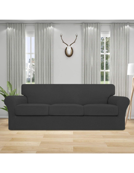 Funda de Sofá Easy-Going Grande Elástica Spandex Gris