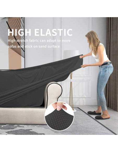Funda de Sofá Easy-Going Grande Elástica Spandex Gris