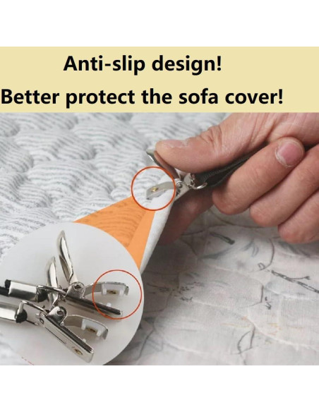 Correas Sostenedor Fundas Sofá Elásticas Ajustables 4 Pcs Negro