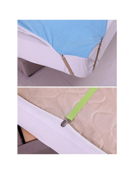 Correas Sostenedor Fundas Sofá Elásticas Ajustables 4 Pcs Negro