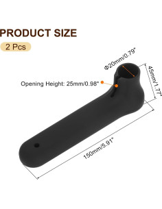 Fundas de Mango de Puerta Silicona uxcell 2 Pcs Antiestática 2