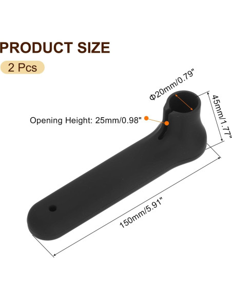 Fundas de Mango de Puerta Silicona uxcell 2 Pcs Antiestática