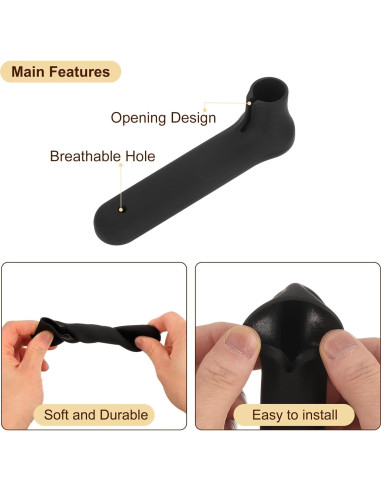 Fundas de Mango de Puerta Silicona uxcell 2 Pcs Antiestática