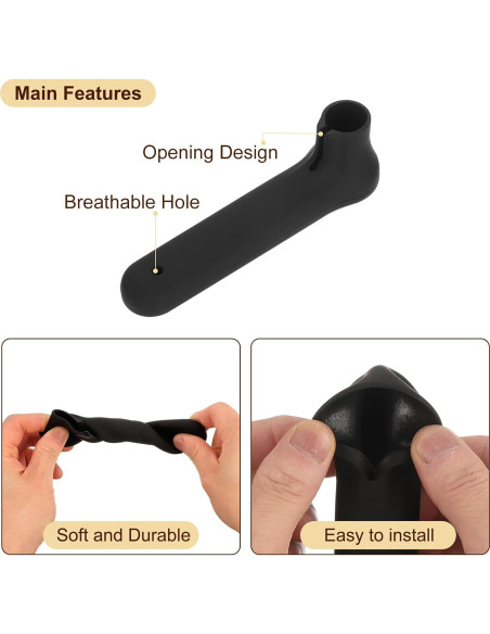 Fundas de Mango de Puerta Silicona uxcell 2 Pcs Antiestática