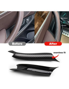 Cubierta de Manija de Puerta Interior BMW X5/X6 3 Pcs Fibra Carbono 2