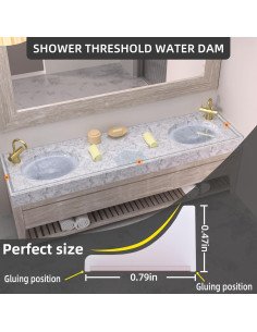 Barrera de Drenaje de Ducha Plegable Jaspond 100 cm Silicona 2