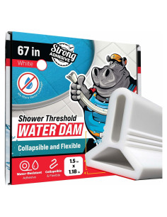 Barrera de Ducha Hippo Dam 170 cm Blanca - Protector Agua