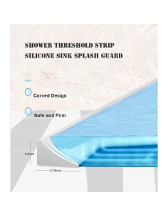 Tira de Agua de Silicona Eohmay 198 cm para Ducha y Fregadero 2