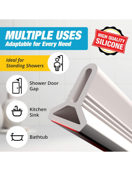 Barrera de Ducha Hippo Dam 170 cm Blanca - Protector Agua