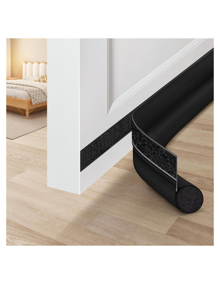 MAXTID Tapón de Corrientes para Puerta 91 cm Negro Ajustable