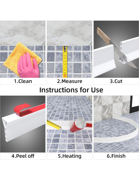 Dique Colapsable de Ducha Raycity 67 cm Blanco