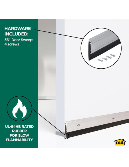 Barrera de Puerta M-D Building 91 cm Aluminio Plata