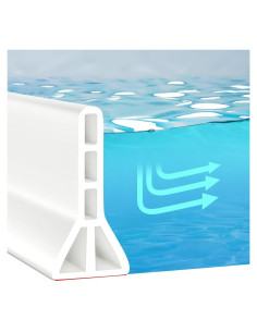 Dique de Ducha Colapsable KYDRAGON 1.6m Blanco 3" Alto