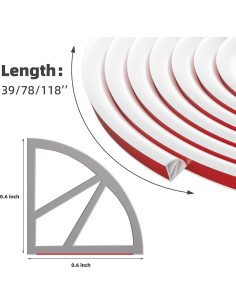 Umbral de Ducha 99 cm Conwang Silicona Flexible Blanco 2