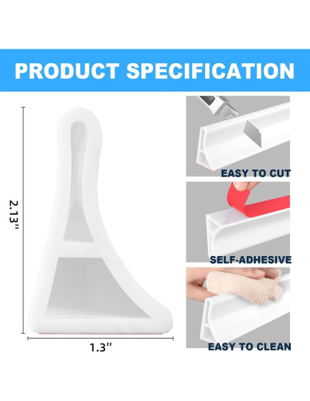 Duzzy Umbral de Ducha Colapsable 170 cm Blanco Accesible