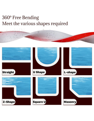 Sello Inferior de Agua QOQOOICE 99cm para Ducha de Vidrio