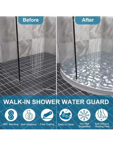 Barrera de Agua Ducha Ronsoile 67" Colapsable 3.8 cm