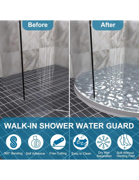 Barrera de Agua Ducha Ronsoile 67" Colapsable 3.8 cm