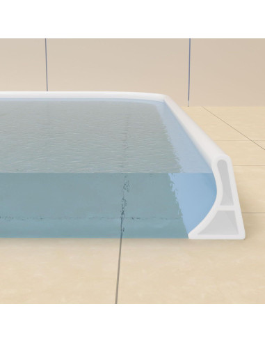 Duzzy Umbral de Ducha Colapsable 170 cm Blanco Accesible