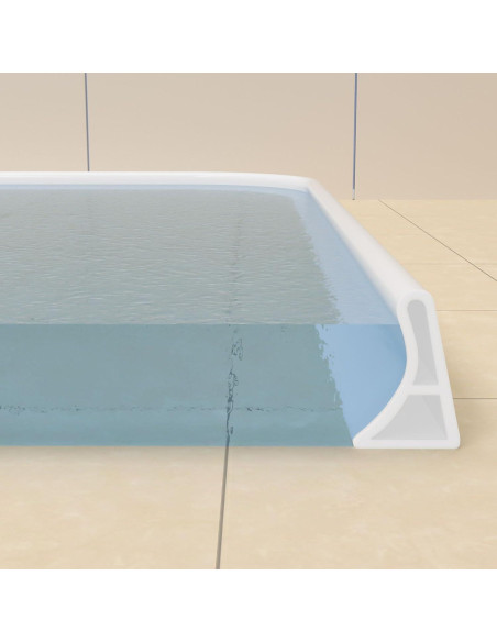 Duzzy Umbral de Ducha Colapsable 170 cm Blanco Accesible