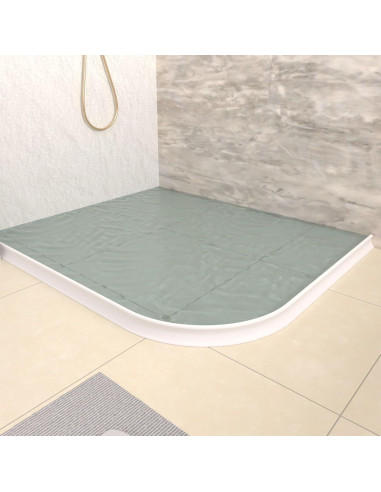 Duzzy Umbral de Ducha Colapsable 170 cm Blanco Accesible