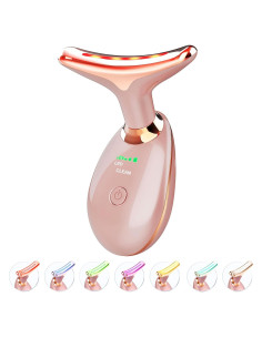 Masajeador Facial y Cuello Sunpint ELISHINE Oro Rosa 7 Colores