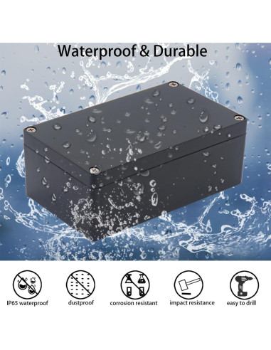 Caja de Proyecto Raculety IP65 Negra 158x90x60mm
