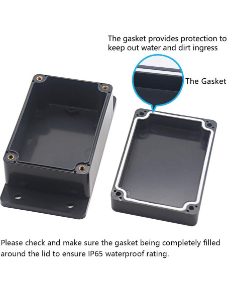 Caja de Conexiones Zulkit IP65 Plástico ABS 100x68x50mm Paquete 2