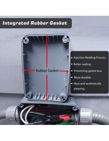 Caja de Conexiones IP66 Nineleaf 125x86x62mm Gris