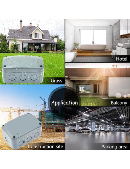 Caja de Conexiones IP66 Nineleaf 125x86x62mm Gris