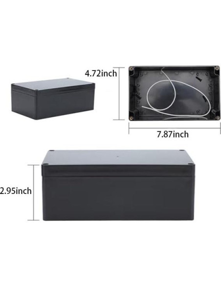 Caja de Proyecto Eléctrica Lhazemu ABS IP65 200x120x75mm