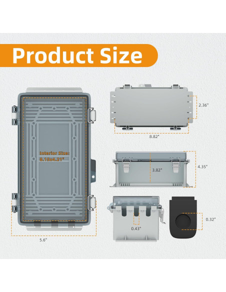 Cubierta de Cable de Extensión Joinfworld 20.57x10.67x9.65cm