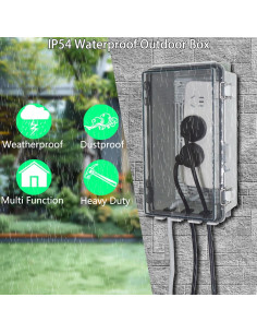 Caja Eléctrica Exterior Impermeable IP55 LuSumtly 22.6x12.4cm 2
