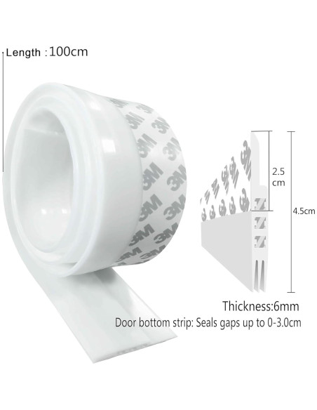 Tapón Aislante de Corrientes de Aire NC 1m Blanco