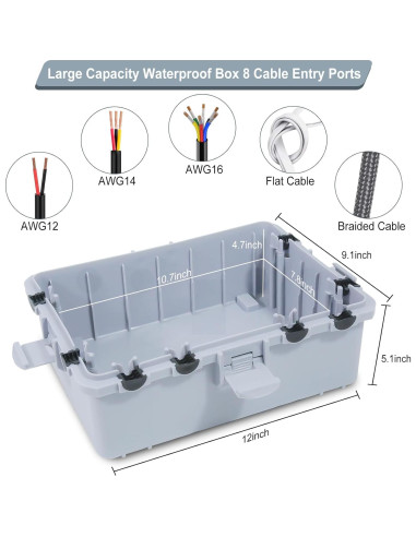 Caja Eléctrica Exterior Impermeable OUTDSPLY 32x23x13 cm
