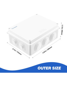 Caja de Conexiones Impermeable TAVONUXT IP65 200x155x80mm 2
