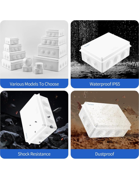 Caja de Conexiones Impermeable TAVONUXT IP65 200x155x80mm