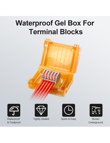 4 Piezas Cajas de Gel Impermeables New.Sunny IPX8